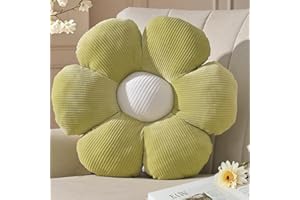 Yhoelata Cuscino Fiore Verde, Cuscino da Pavimento Estetico per Camera, Cuscino Decorativo Margherita per Cameretta Bambini, Decorazione Preppy per Stanza, Cuscino per Divano 48 cm