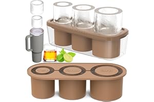 TOWONSHY Kompatibel mit Stanley Cup Eiswürfelform, Silikon Eiswürfelform mit Deckel & Behälter, 3 Fach Eiswürfelschale, Eiswürfel für 40 Oz Tumbler Becher Getränke, Bier, Whisky, Wein, Fruchtpürees, Eiscreme