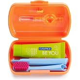 Curaprox Seyahat Seti Turuncu, CS 5460 Ultra Yumuşak Seyahat Diş Fır&ccedil;ası, 10ml Be You Flor&uuml;rl&uuml; Diş Macunu, CPS Prime 07 &amp; 09 