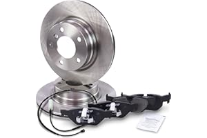 BESTPRICE Set freni asse posteriore incl dischi freno Ø 300mm ventilati + pastiglie freno posteriori Compatibile con BMW Serie 1 (E81), 1 (E87), 3 (E90), 3 Cabrio (E93), 3 Coupé (E92), 3 Touring (E91)