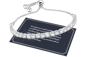 J.Fée Regalo per Lei Regalo Donna, Bracciale Donna Argento 925 con 5A Sparkle Zircone Bracciale Tennis Bracciali Argento Bracciali Donna Argento Gioielli Donna Regali Donna per Mamma Lei