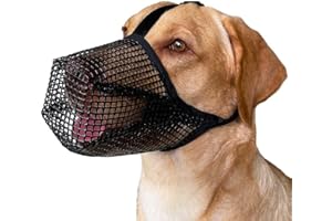 SULIUDAJI Museruola Cane Museruola da Passeggio Cani Sicurezza Museruola Cane Taglia Media Museruola per Cani Regolabili Traspirante Impedisce di Masticare Rosicchiare Abbaio per Compreso tra (M)