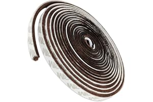 CTRICALVER uszczelka szczotkowa, samoprzylepna, 5 m, do drzwi przesuwnych, okien i garderoby (brązowa)