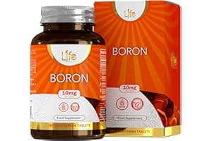 L1FE NUTRITION LN Boron Supplements | 180 High Strength Vegan Boron Tablets - 10mg Supplement per Capsule | Non-GMO, Gluten, Dairy & Allergen Free | Manufactured in The UK