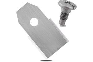 ECENCE 60x Cuchillas Robot Cortacésped Acero Inoxidable compatible con Husqvarna Gardena McCulloch Rob Flymo Yardforce Matrix Grizzly Brast + Tornillos