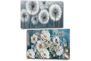 AIKEWO 2 Pack Diamond Painting Kits,5D DIY Dandelion Flower Diamond Painting Kits for Adults- Full Round Drill Crystal Rhinestone Arts and Crafts，Gem Art Painting with Diamonds for Home Wall Decor12X16Inch