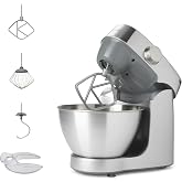 Kenwood Prospero Kitchen Chef KHC29.A0SI - Stand Mixer, Dough Kneader, 4.3 Liters, 1000 Watt, Anti-Splash Cover,