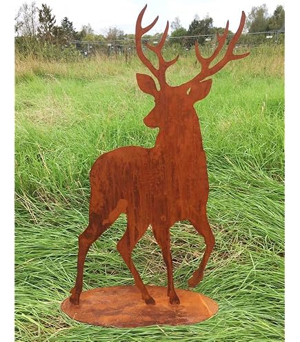 Gartenstecker Herz im Rost Design, H: 42 cm - Rostfigur für den Garte
