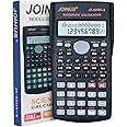 Scientific Calculator 240 Calculations Function, 12 Digits, Double Display, Business Office School Pocket Calculator, Black Color (JS-82MS-A)