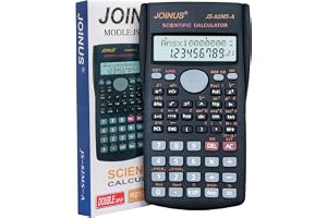 Koreatrends Scientific Calculator 240 Calculations Function, 12 Digits, Double Display, Business Office School Pocket Calculator, Black Color (JS-82MS-C)