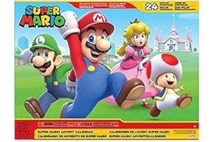 Nintendo World of Super Mario Advent Calendar, calendario dell’avvento contenente 24 action figure da 6 cm, articolate ed estremamente dettagliate