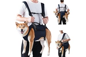 SlowTon Arnés Lift para Perros Grandes - Portaperros Tipo Sling de Cuerpo Completo con Correas Ajustables y asa de Control, Mochila de Soporte Transpirable para Perros Mayores, lesionados