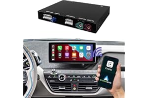 Road Top Carplay inalámbrico Android Auto para BMW i3 I01 2012-2017 Año con Sistema NBT, Compatible con Carplay, Mirrorlink, cámara de Marcha atrás, navegación