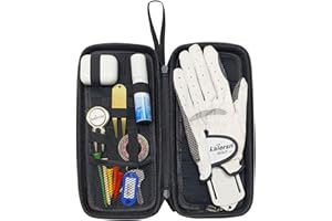Rianpesn Porte-golf - Porte-gants - Porte-golf avec compartiments rangement et moule à gants - Accessoire pour golfeurs hommes et femmes
