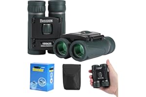 BOSSDUN Binoculars for Adults and Kids 100x25 High Powered Compact Binoculars for Bird Watching Theater and Concerts, Hunting and Sport Games (green)