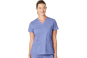 WonderWink Women's Verity V-Neck Top Medical Scrubs Shirt, Opaque