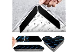 JIEHAOJIA Antirutschmatte für Teppich,32 Stück Doppelseitiges Teppich Antirutschunterlage Teppichkleber hält Ecken flach, Abnehmbare und Wiederverwendbare Antirutsch Pads für einfache Teppichreinigung