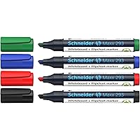 Schneider Maxx 293 Marker (für Whiteboards und Flipcharts, Keilspitze 2 + 5 mm Strichstärke, rückstandsfrei trocken…
