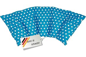 ‎FORMALIND Großes Kirschkernkissen - Entspannungskissen - Heizkissen (Wärmekissen) // langes Relaxkissen - Kirschkern-Kissen mit Stern-Muster in 18 Farben! (türkis)