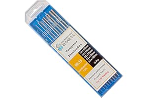 ELECTROMECANICA CANTABRIA ELCAN ELCAN Tungstenos soldadura TIG Lantano 1,5% Oro Dorado WL15 profesional, electrodos soldadura para torcha TIG de 1,0 1,6 2,0 2,4 3,2 mm, 10 unidades - Dimensiones: 1,0/1,6/2,0/2,4/3,2 x 175 mm