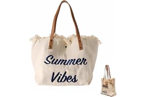 Siyecioa Cabas Femme, Grand Sac de Plage Femme XXL, Sac Shopping à Bandoulière, Idéal pour la Plage, Les Voyages et un Usage Quotidien