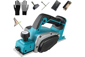 AGRDEED Cordless Planer Compatible with Makita 18 V Battery, 16500 RPM, Professional 18 V Battery Planer, Hand Planer, Electric Planer, Planer Width 82 mm, Cutting Depth 2 mm, Planer Wood Planer (without