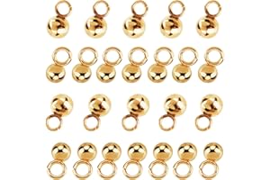 UNICRAFTALE Dijes de Esfera Dorada de 304 colgante de Bola Redonda de Acero Inoxidable Dijes de Chapado Al Vacío para Collar Pulsera Fabricación de Joyas