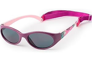 Kiddus Okulary przeciwsłoneczne dla dziewczynki i chłopca. Od 2 lat. Filtr przeciwsłoneczny UV400. Pasek regulowany i odpinany. Odporność na uderzenia. Bez BPA.