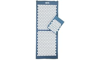 ‎BODHI Bodhi VITAL Akupressurmatten-Set XL | Massagematte & Kissen inkl. Tasche | Fakirmatte zur Selbstmassage | Entspannungsmatte gegen Nacken und Rückenschmerzen | Nadelkissen für zu Hause | blau