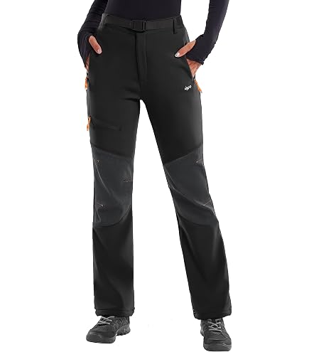 Mountain Warehouse Moon Women's Ski Pants – Insulated, Snowproof, With Detachable Braces (Size 14, Grey)-668772