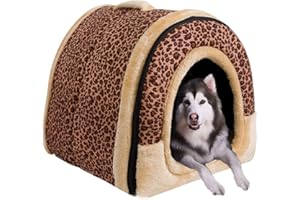 DG CATIEE Extra großes Hundehaus Haustierunterschlupf, beruhigendes Katzenhöhle Bett wasserdichtes Labrador Hundebett Zelt, Haustiernest faltbares Hundesofa Kissenbett (XXL, Muster 5)