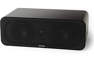 Micca RB42-C Premium Center Channel Bücherregal-Lautsprecher mit Zwei 4-Zoll-Tieftönern und Seidenhochtöner, klarerer Dialog für Heimkino-Surround-Sound-Systeme, einzeln, Dunkles Walnuss