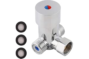 EVGATSAUTO Wassertemperaturregelventil, G1/2 Heiß-Kaltwasser-Mischventil Mischertemperaturregelung für Automatischen Wasserhahn