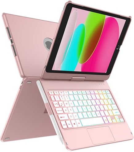 Mimlevey - Funda Con Teclado Para IPad De 360 Grados Para IPad De 10.9 Pulgadas De 10.9 Pulgadas