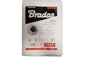 JCHOPE Bradas Heavy duty (50gsm) plant protection fleece,protect against wind rain, frost (1.6m x 5m, White)