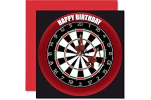 STUFF4 Zabawne kartki urodzinowe na 33. urodziny dla mężczyzn i kobiet - tablica do rzutek - kartka z życzeniami urodzinowymi dla taty mamy syna córki brata siostry wujka cioci kuzyna, 145 mm x 145 mm