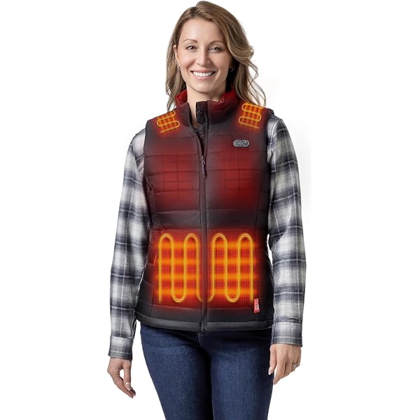 ORORO Gilet Chauffant Homme 7 Zones - Double Commande, Chauffage Épaules & Poches, Batterie 5K Incluse - Jusqu'à 9h D'Autonomie