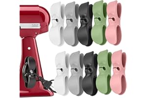 YESKAMO 6 Pezzi Organizer per Cavi Elettrodomestici, Cord Organizer a Clip per Cavo Per Elettrodomestici Da Cucina per Cavi da Cucina fermacavi Adesivi per Mixer Tostapane Cooker Air Fryer (10 pcs)