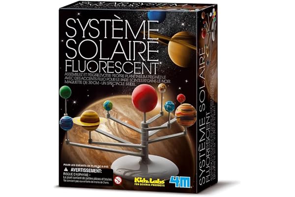 4M Kit système Solaire Enfant à Construire – Planètes à Peindre phosphorescentes – Activité Scientifique et créative dès 8 Ans