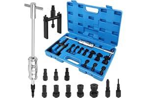 JAOGAUS Extracteur de Roulements Upgrade, Kit Extracteur Interne avec Marteau Coulissant & Extracteur à Deux Bras, Extracteur à Marteau Coulissant avec 8 Douilles Expansibles 8–32 mm, Outil Roulement à Billes