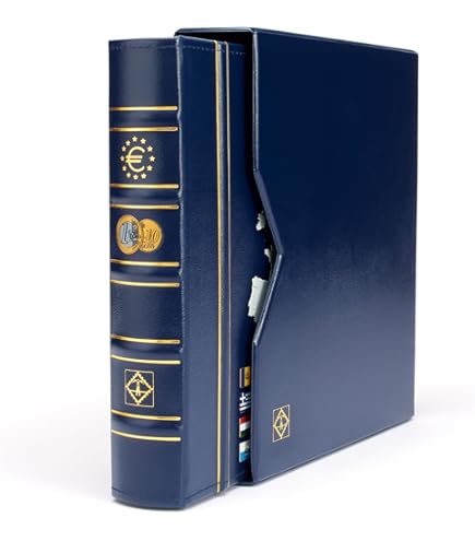 Rangement Monnaie Classique Album Pièces De Monnaie Leuchtturm Optima Classic - Noir Avec Étui Livre Monnaie De Paris