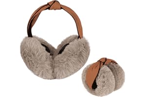 HAOZAIKEJI Ear Muffs Fuzzy Fur Earmuffs Winter Women Furry Warm Winter Outdoors Ear Muffs Women Winter Ear Warmers Folding Earmuffs Winter Soft Comfort Ear Muffs for Cold Weather