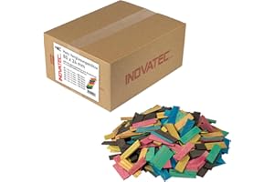 INOVATEC GMBH 600 x INOVATEC Holz Verglasungsklötze Set Glasklötze Unterleger 80 x 24 x 1, 2, 3, 4, 5, 6 mm Hartholz Buche Distanzklötze Trageklötze Abstandshalter