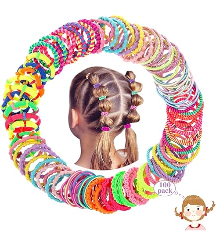2 élastiques à Cheveux (chouchous) Multicolores - Neufs Avec étiquettes, Accessoire Tendre, Sans Marque