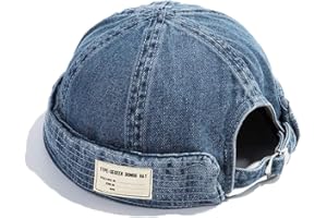 YAMEE Berretto da Portuale da Uomo - Dockercap - Cappellino da Portuale - Cappello da Marinaio Unisex Brimless Hat cap Beanie Cappello da Uomo Rolled Skullcap Berretto Docker （56-58cm）