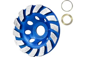 SALI Diamond Concrete Grinding Wheel 4 1/2 inch for Polishing and Cleaning Stone Concrete Surface, Cement, Marble, Rock, Granite, and Thinset Removing, Angle Grinder Segment Wheels Cup 115 * 22.2MM