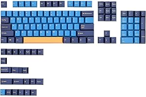 ‎SOLIDEE 126-Tasten PBT-Tastenkappen Doubleshot Nautilus Keycaps Cover Set OEM-Profil mit 6,25 U Leertaste für mechanische Gaming-Tastatur von Cherry MX Switch (Nautilus)