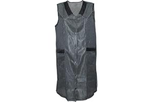 Kittel Schürze Kittelschürze Kasack Dederon Nylon Trauer schwarz