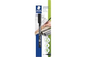 Staedtler Lumocolor 318-9 BKDA. Rotulador de punta fina de color negro. Blíster con 1 marcador con punta F.