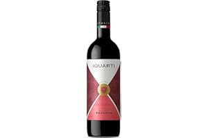 IQUARTI Primitivo - Italian Still Red Wine from Puglia IGT, Italy - Minimum 85% Primitivo Grapes - 75cl / 750ml, 13.5% ABV